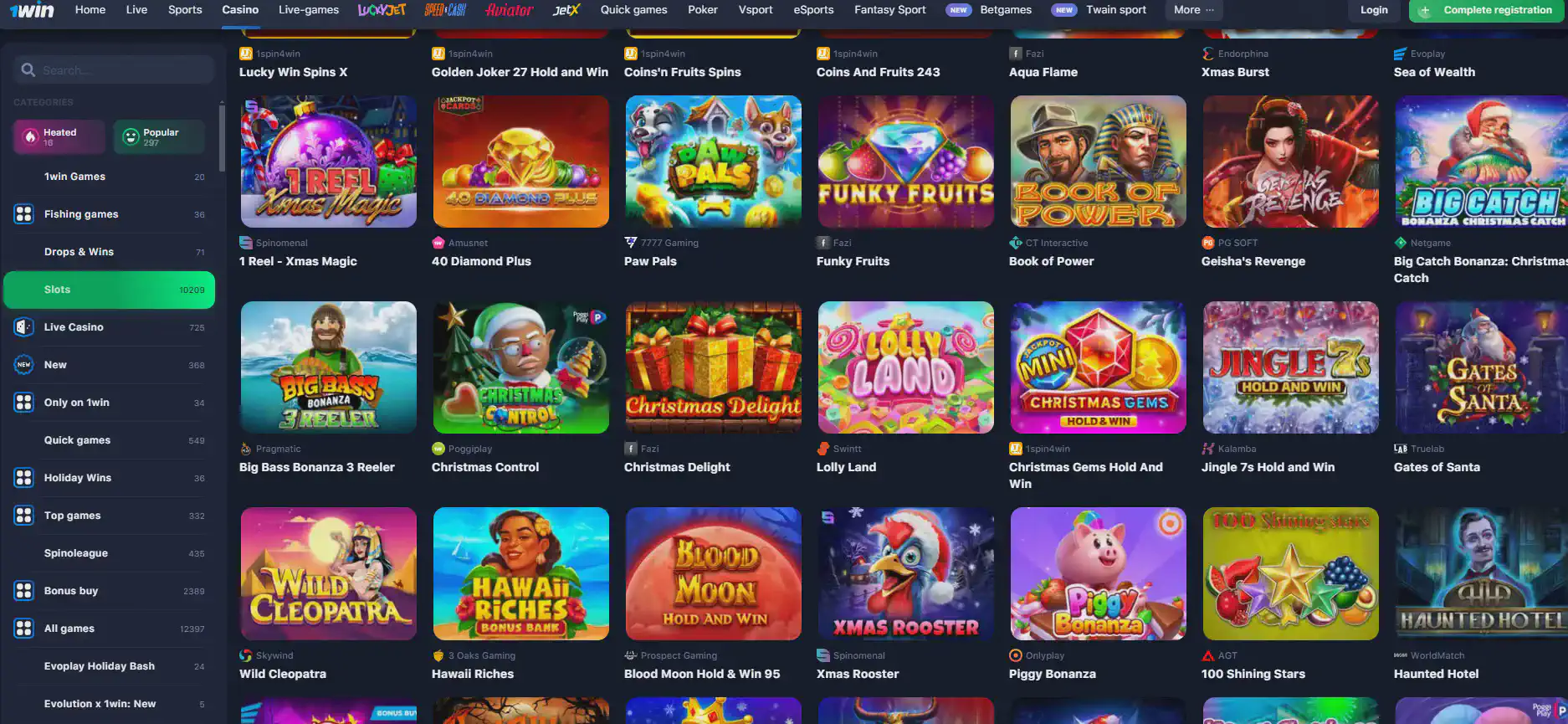 1win slot machines